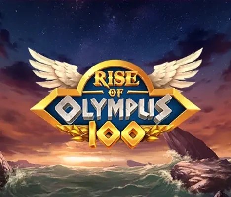 Rise of Olympus 100 logo by Play&#039;n GO at rewards-casino